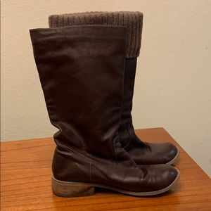Brown leather boots by BP